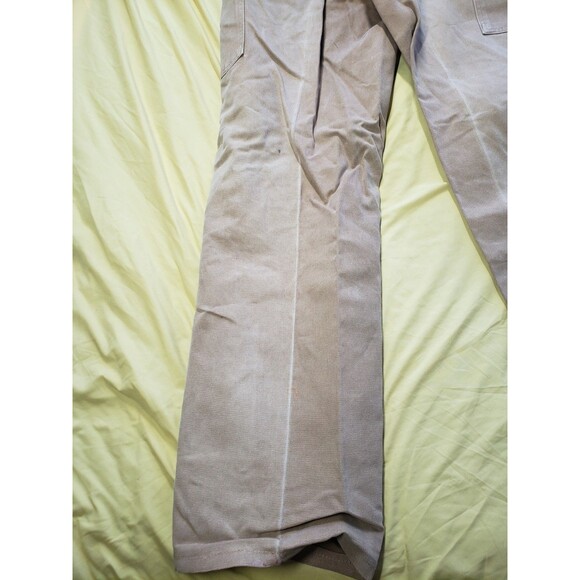 VTG Carhartt Carpenter Pants Mens 34x32 Beige Brown Canvas Utility Distressed - Picture 10 of 16